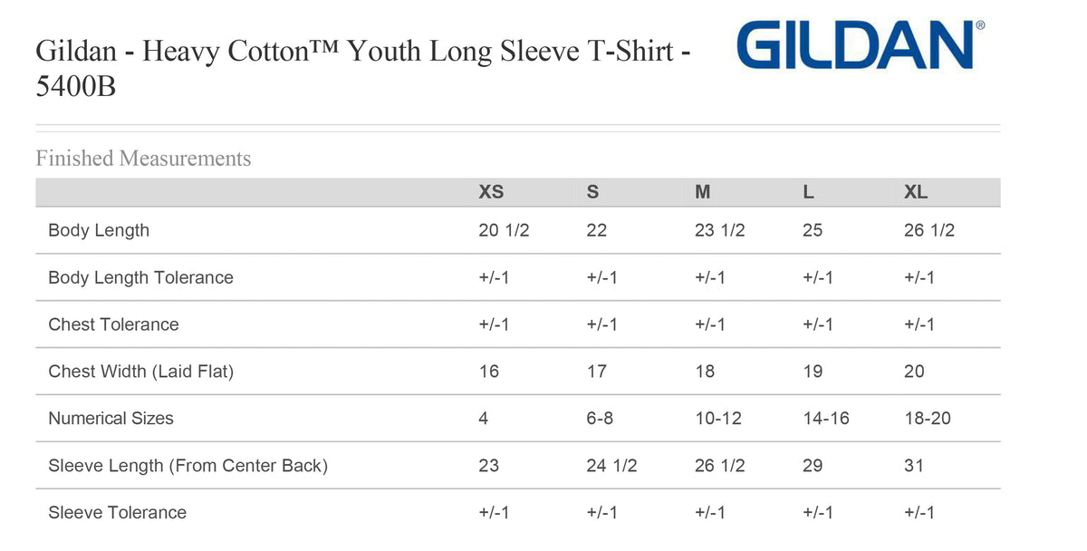 Gildan Heavy Cotton™ Youth Long Sleeve T-Shirt