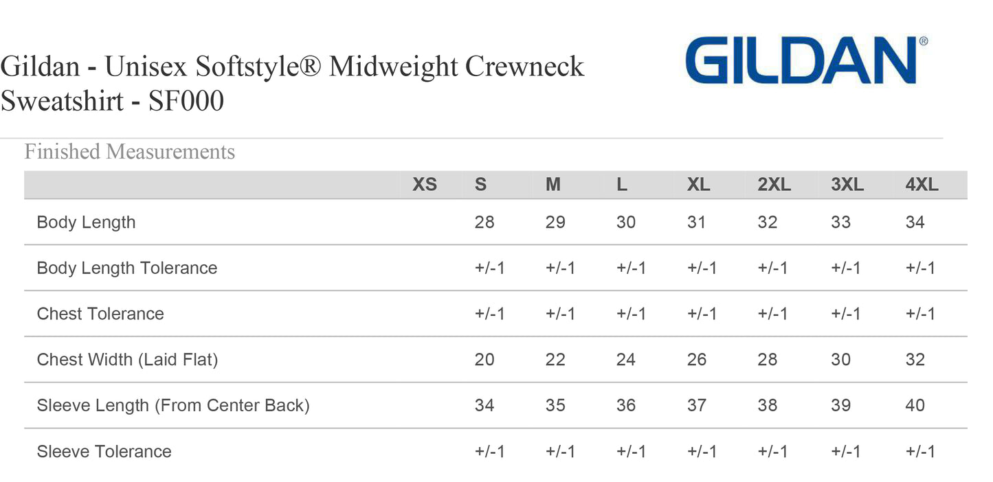 Gildan Unisex Softstyle Midweight Crewneck Sweatshirt